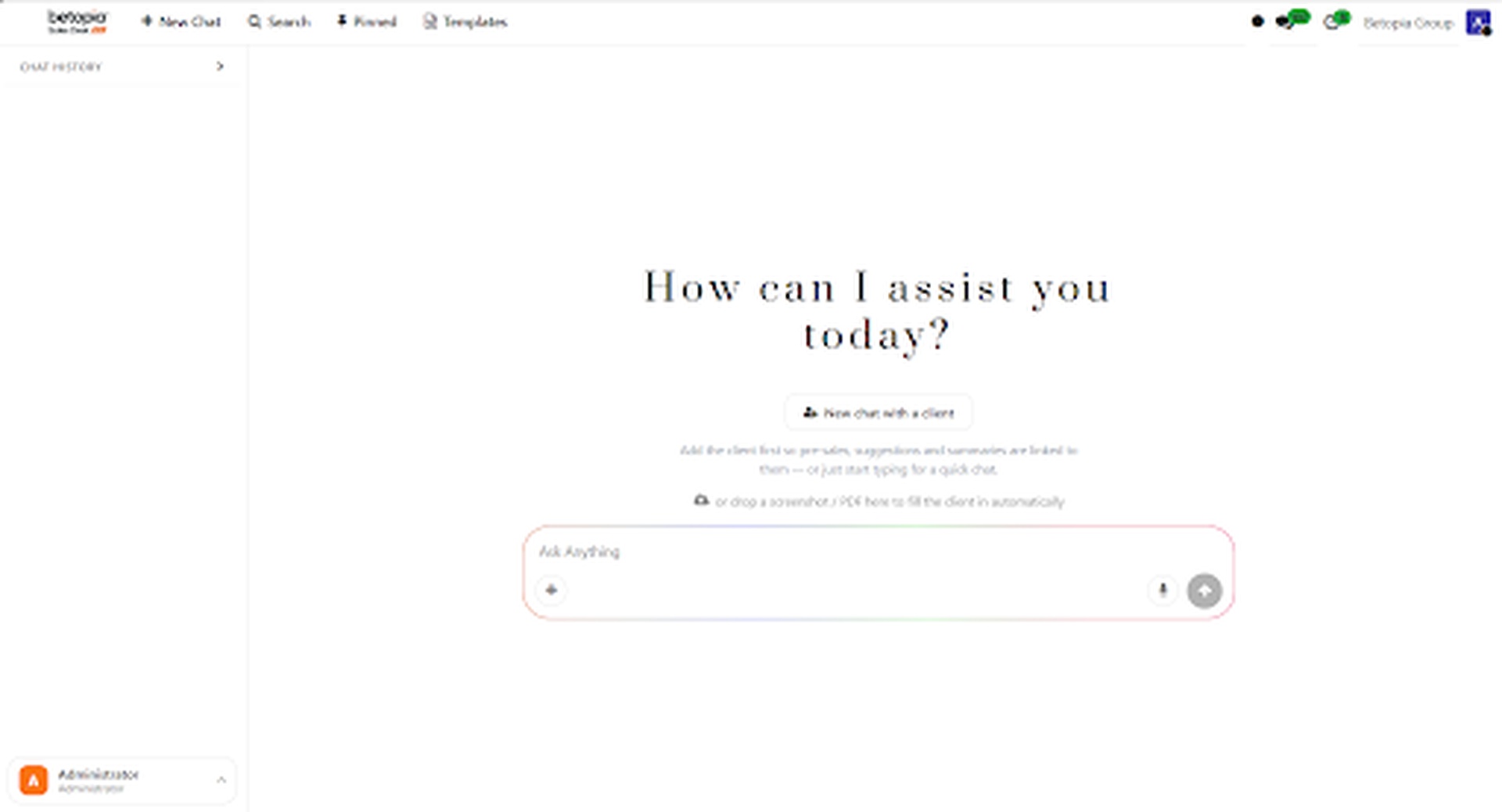 Sales Desk Interface